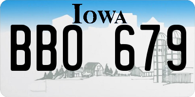 IA license plate BBO679
