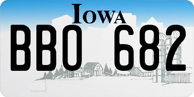 IA license plate BBO682