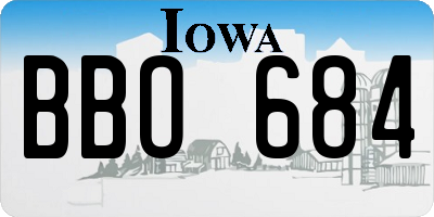 IA license plate BBO684