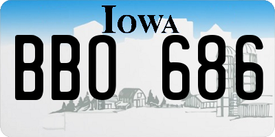 IA license plate BBO686