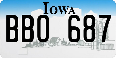 IA license plate BBO687