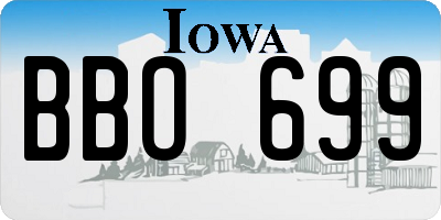 IA license plate BBO699
