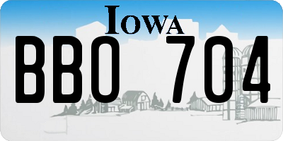 IA license plate BBO704