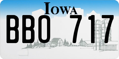 IA license plate BBO717