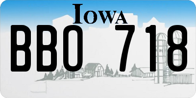 IA license plate BBO718