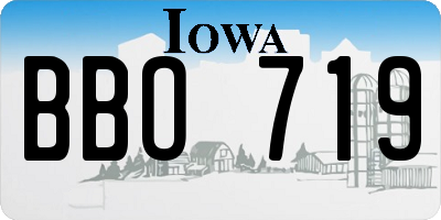 IA license plate BBO719
