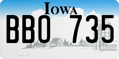 IA license plate BBO735