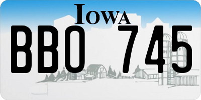IA license plate BBO745