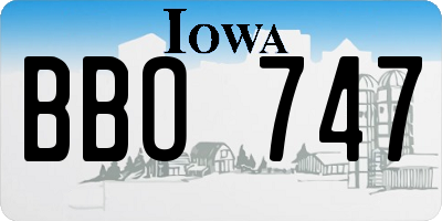 IA license plate BBO747