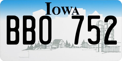 IA license plate BBO752