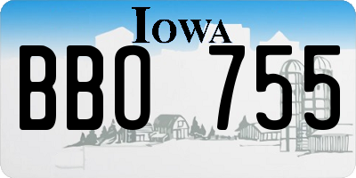 IA license plate BBO755