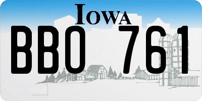 IA license plate BBO761