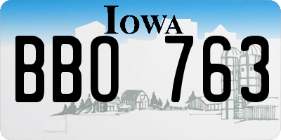 IA license plate BBO763