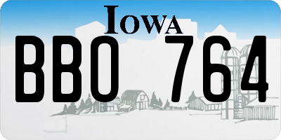 IA license plate BBO764