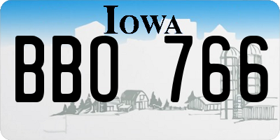 IA license plate BBO766