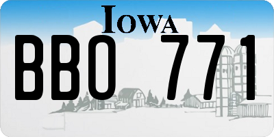 IA license plate BBO771