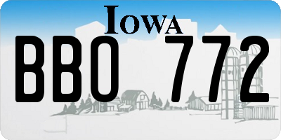 IA license plate BBO772