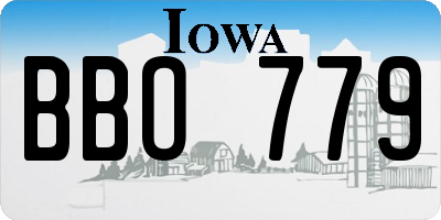 IA license plate BBO779