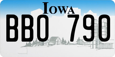 IA license plate BBO790