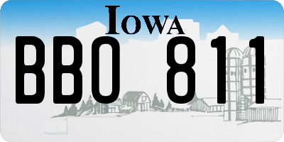 IA license plate BBO811