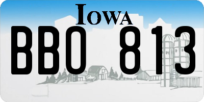 IA license plate BBO813