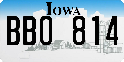 IA license plate BBO814