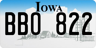 IA license plate BBO822