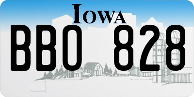 IA license plate BBO828