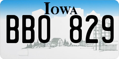 IA license plate BBO829