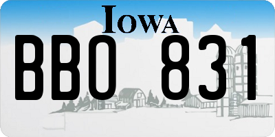 IA license plate BBO831