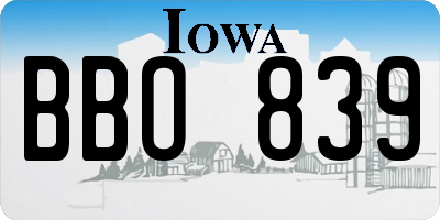 IA license plate BBO839