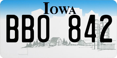 IA license plate BBO842
