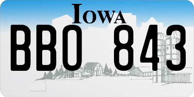 IA license plate BBO843