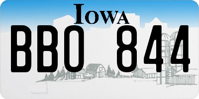 IA license plate BBO844