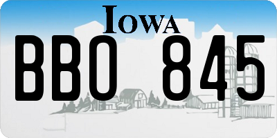 IA license plate BBO845