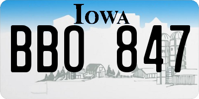 IA license plate BBO847