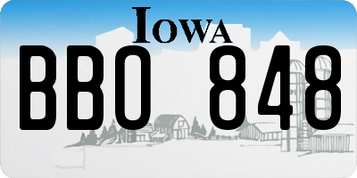 IA license plate BBO848