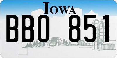 IA license plate BBO851