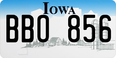 IA license plate BBO856