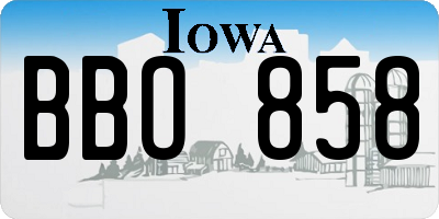 IA license plate BBO858