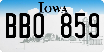 IA license plate BBO859