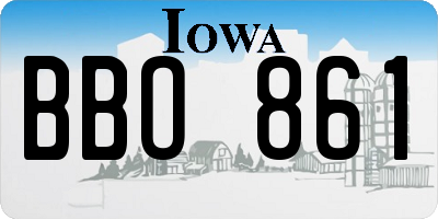 IA license plate BBO861