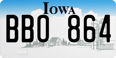 IA license plate BBO864