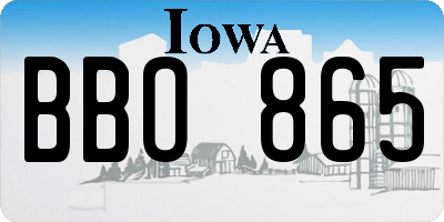 IA license plate BBO865