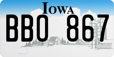 IA license plate BBO867
