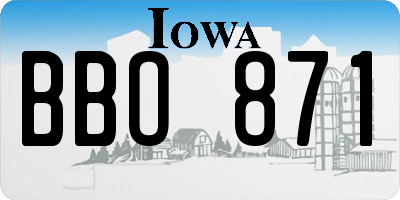 IA license plate BBO871