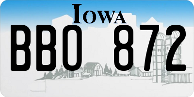 IA license plate BBO872