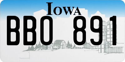 IA license plate BBO891