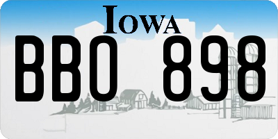 IA license plate BBO898