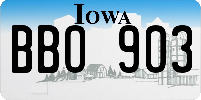 IA license plate BBO903